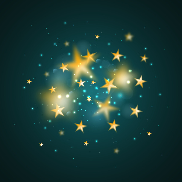 Magic background with blurred stars. - Vector, afbeelding