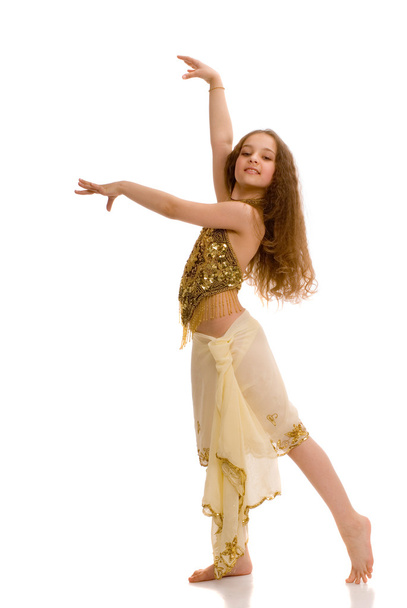 Young adorable eastern dancer, isolated - Foto, Bild