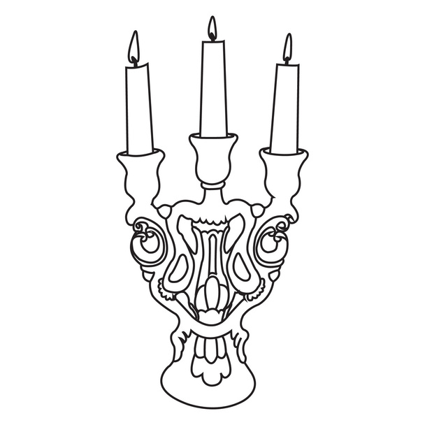 immagine vettoriale di un candeliere e candele
 - Vettoriali, immagini