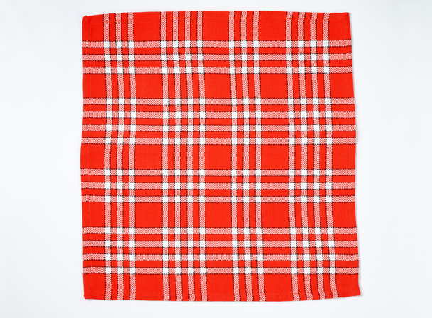 checked red and white napkin - Photo, Image
