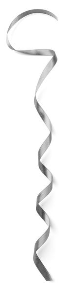Grey ribbon on white - Фото, зображення