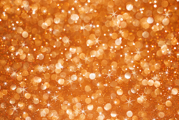Gül altın glitter bokeh yıldızlar arka plan ile - Fotoğraf, Görsel