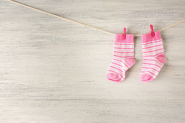 Baby socks hanging  - Foto, imagen
