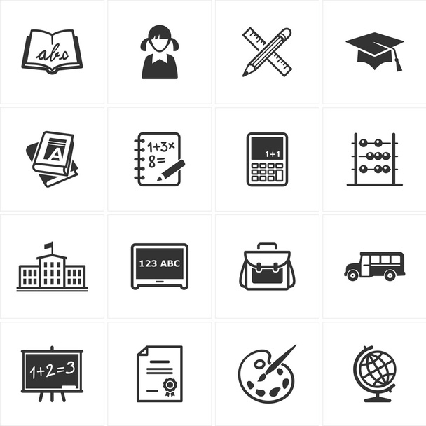 School and Education Icons-Set 1 - Vector, Image