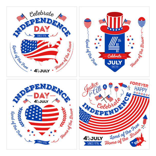 Vector elements for American Independence Day - Vektor, Bild