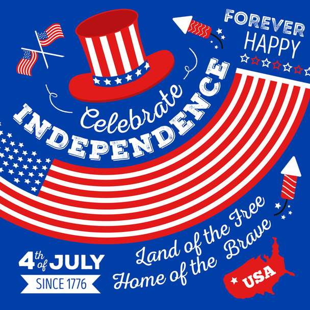 Vector elements for American Independence Day - Vektor, Bild