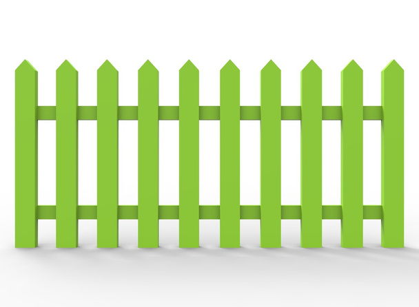 3d illustration of simple fence. - Photo, Image