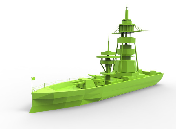 Illustration 3D de simple navire de guerre
. - Photo, image