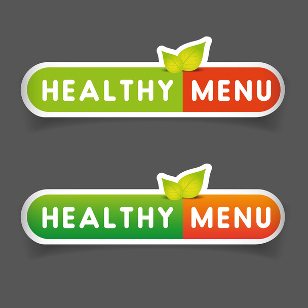 Healthy Menu label vector - Вектор,изображение