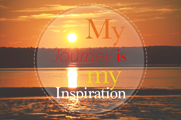 Moja podróż jest moją inspiracją - Motywacyjny inspirujący cytat  - Zdjęcie, obraz
