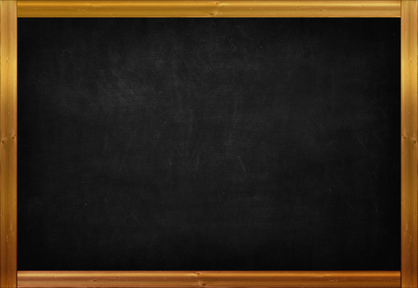 vintage blackboard background with gold wooden frame for design - Photo, Image