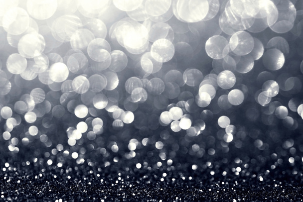 white silver glitter bokeh texture abstract background - Foto, imagen