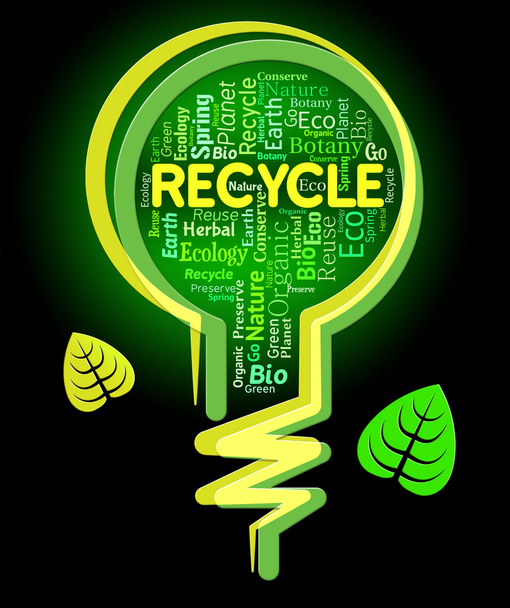 Recycler ampoule indique écologique et écologique
 - Photo, image