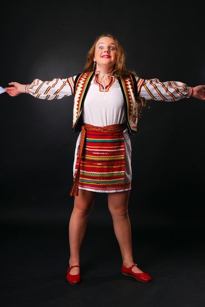 Ukrainian teenage girl with open arms - Fotó, kép
