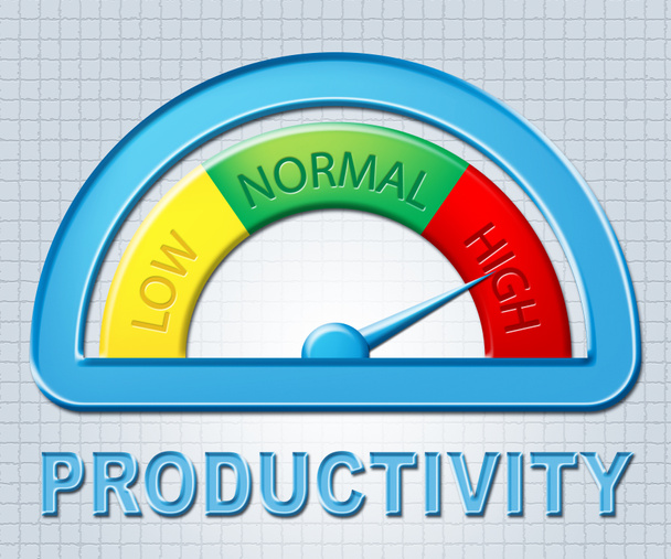 High Productivity Means Gauge Excessive And Productive - Photo, Image