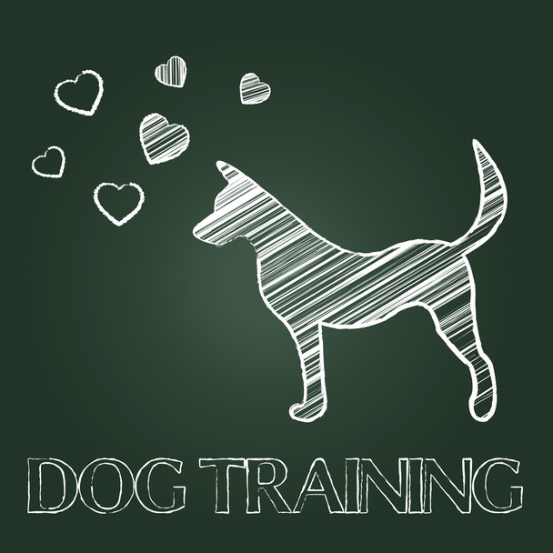 Обучение собак указывает на щенков и щенков
 - Фото, изображение