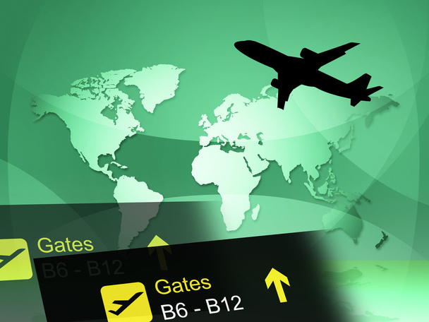 World Travel Indicates Journey Globalise And Flight - Photo, Image