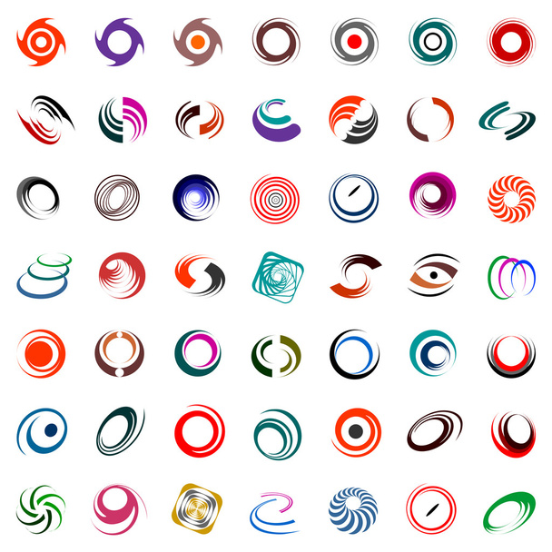 Elementos de diseño espiral y de rotación
. - Vector, Imagen