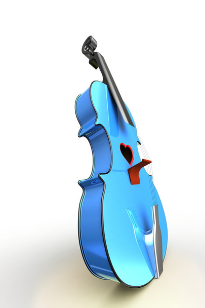 バイオリン、楽器の 3 d 図. - 写真・画像