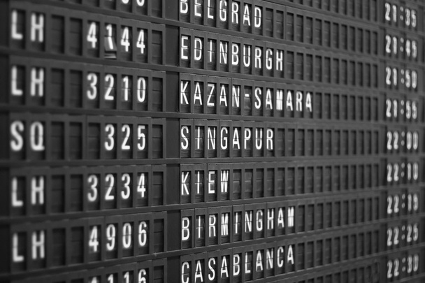 Flight schedule display - Foto, afbeelding