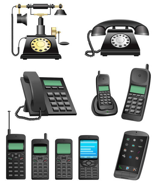 Phone evolution - Vector, Image