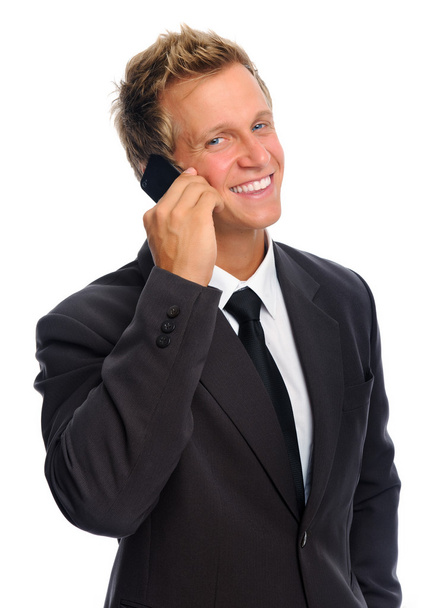 Businessman keeps telephone - Фото, зображення
