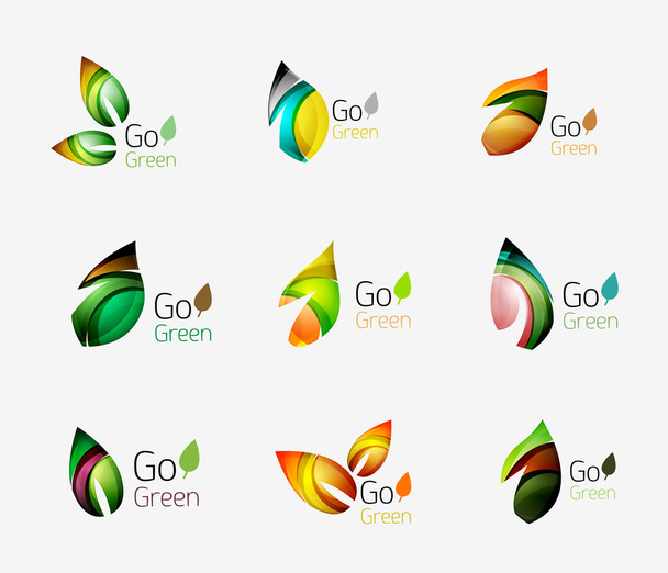 Ensemble de logos de feuilles
 - Vecteur, image