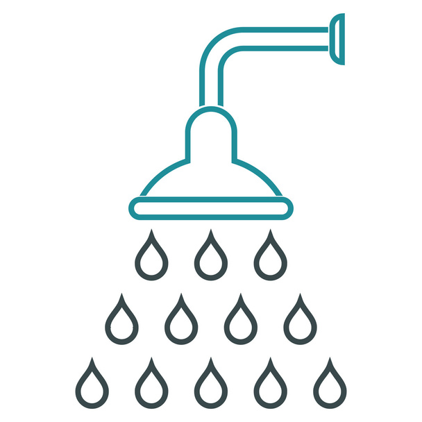 Shower Outline Vector Icon - Вектор, зображення