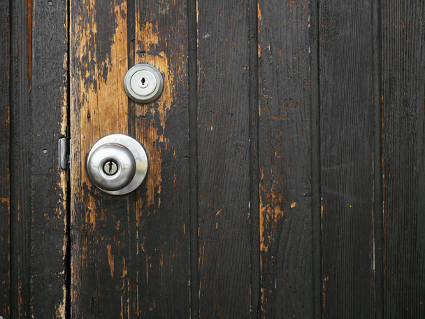 Régi ajtó knob faajtó texturált - Fotó, kép