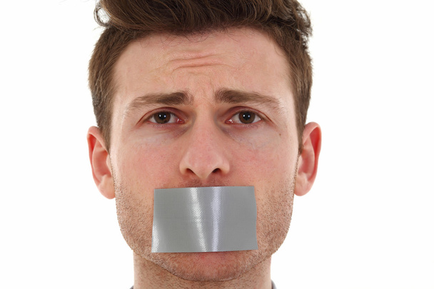 Грустный молодой человек подвергся цензуре
 - Фото, изображение