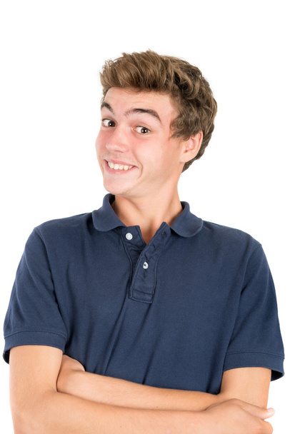 Teen boy making faces - Foto, Bild