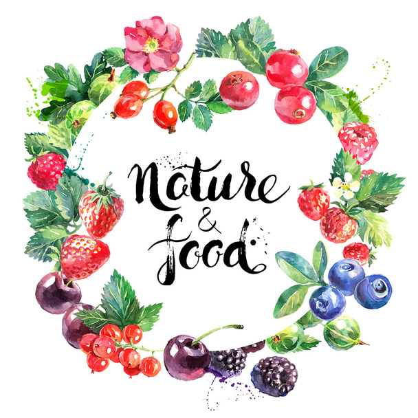 Eco potraviny bio café menu - Vektor, obrázek