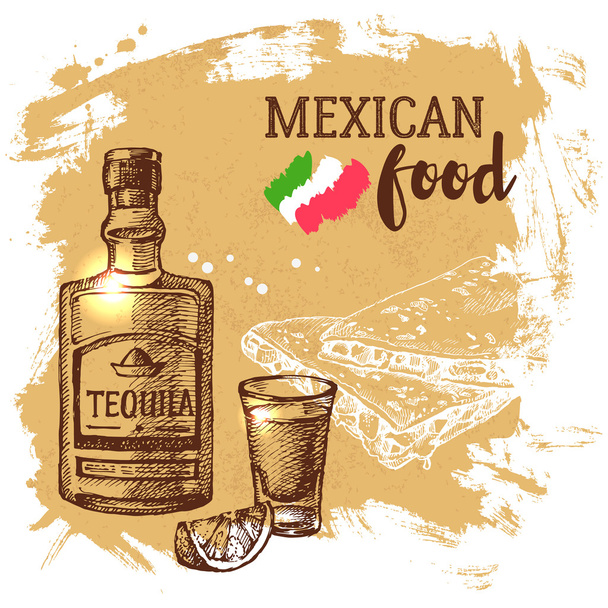 メキシコの伝統的な料理  - ベクター画像