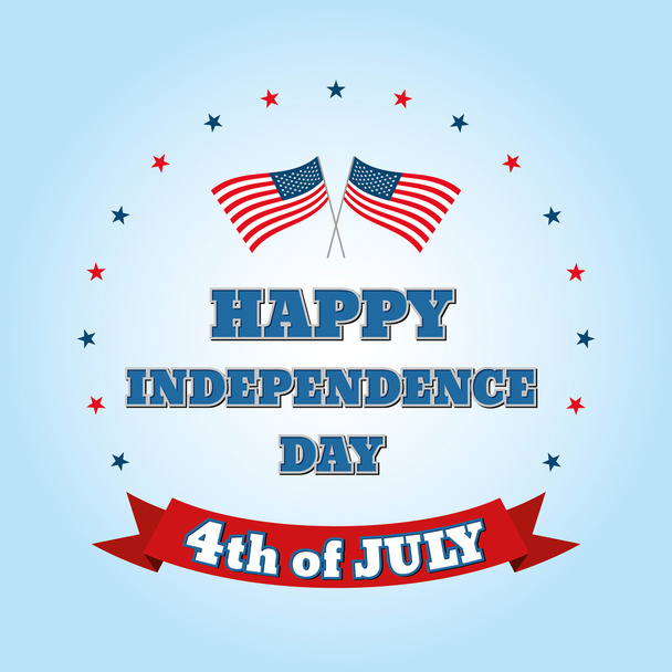 independence day 4 th july. happy independence day. - Vector, imagen
