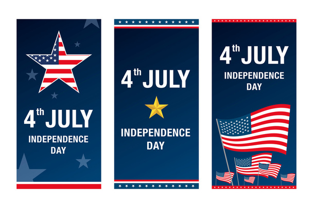 Dzień Niepodległości 4 lipca. Szczęśliwego Dnia Niepodległości. - Wektor, obraz