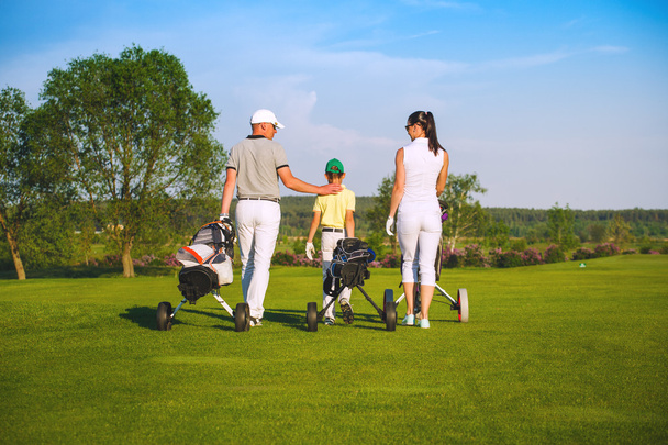 família jogar golfe
 - Foto, Imagem