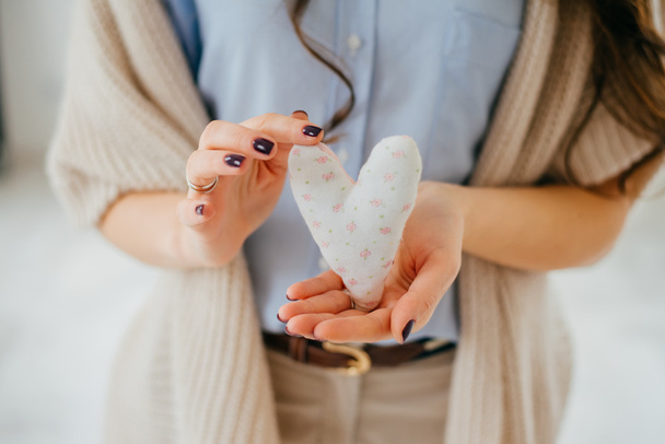toy heart in hands - Photo, Image