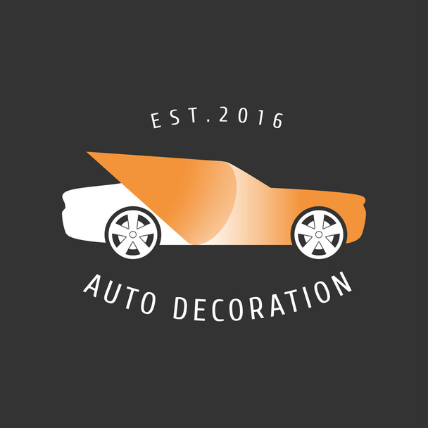 Pintura do carro, auto-logo vector decoração - Vetor, Imagem