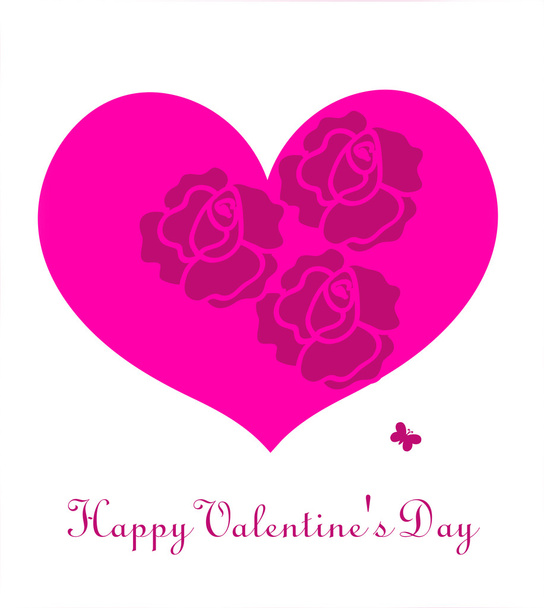 Happy Valentine's Day greeting card vector illustration - Vector, Image