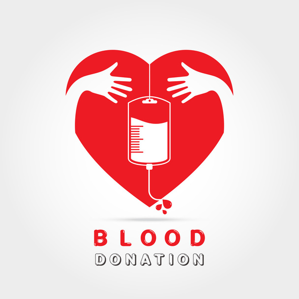 logo bloeddonatie - Vector, afbeelding