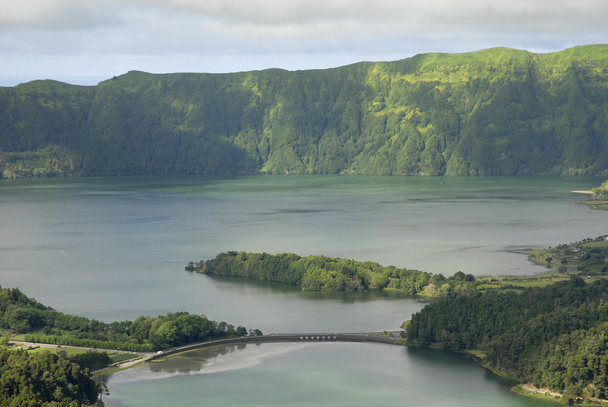 Azori sete modern tó sao miguel-sziget, Portugália - Fotó, kép