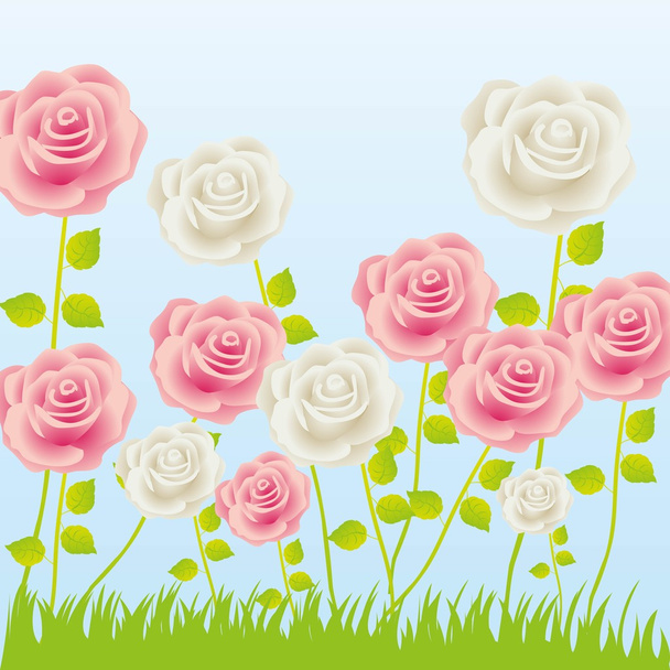 Ilustración de rosas
 - Vector, Imagen