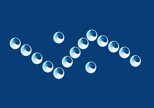 Fondo azul con bolas blancas - Foto, Imagen