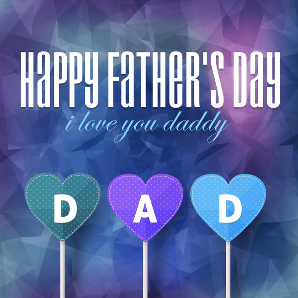 Happy Father's Day Vector Design. Announcement and Celebration Message Poster, Flyer. - Vettoriali, immagini