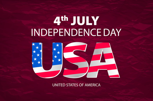 stylish american independence day design vector - Vector, Image
