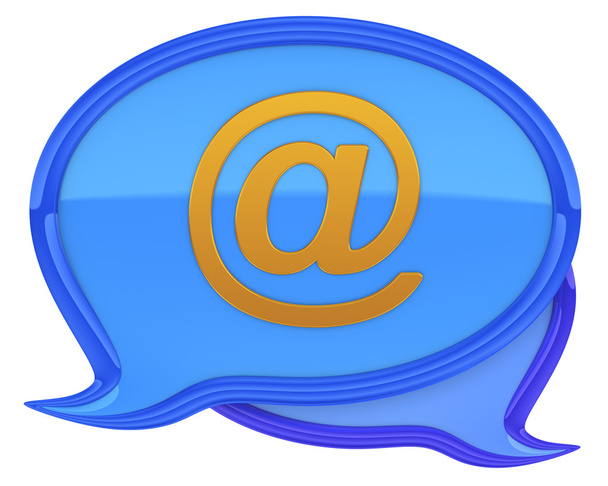 Beszéd buborékok e-mail ikont - Fotó, kép