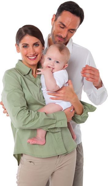 Happy mother and father with baby boy - Foto, Imagen