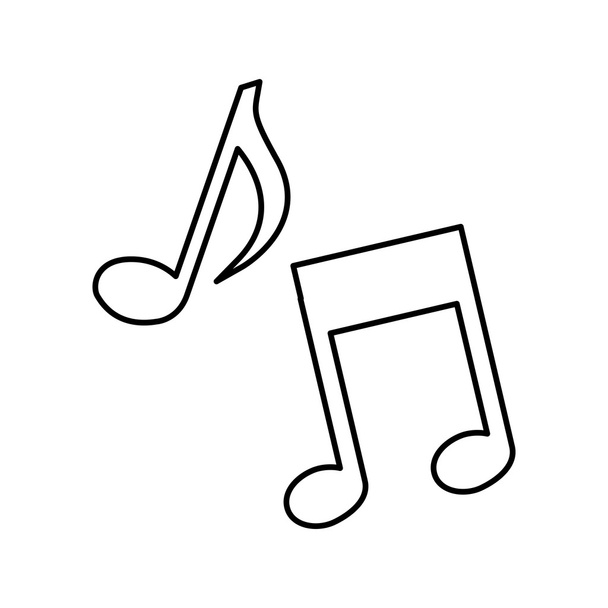 notas de música icono aislado icono de diseño
 - Vector, imagen