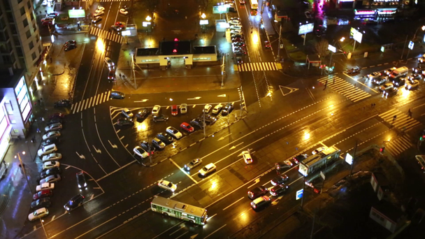 gece araba trafiği - Video, Çekim