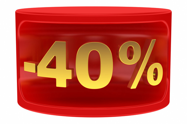 Sale sticker -40% - Photo, Image